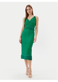 Simona Corsellini Sukienka koktajlowa P25CPAB02001 Zielony Slim Fit ze sklepu MODIVO w kategorii Sukienki - zdjęcie 182640911