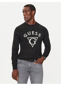 Guess Sweter M4BR06 Z3H82 Czarny Regular Fit ze sklepu MODIVO w kategorii Swetry męskie - zdjęcie 182640923