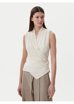 BOSS Bluzka Euana 50537768 Écru Regular Fit ze sklepu MODIVO w kategorii Bluzki damskie - zdjęcie 182640964