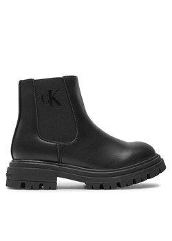 Calvin Klein Jeans Botki Chelsea Boot V3X5-81097-1355 M Czarny ze sklepu MODIVO w kategorii Buty zimowe dziecięce - zdjęcie 182641111