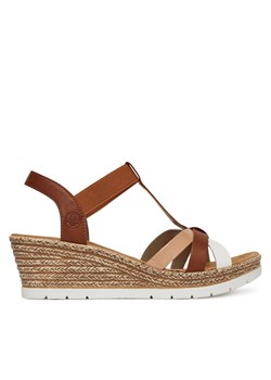 Rieker Sandały 61995-81 Brązowy ze sklepu MODIVO w kategorii Espadryle damskie - zdjęcie 182641474