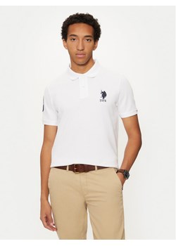 U.S. Polo Assn. Polo MUP3313 Biały Regular Fit ze sklepu MODIVO w kategorii T-shirty męskie - zdjęcie 182641533