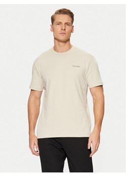 Calvin Klein T-Shirt Micro Logo Interlock T-Shirt K10K109894 Beżowy Regular Fit ze sklepu MODIVO w kategorii T-shirty męskie - zdjęcie 182641583