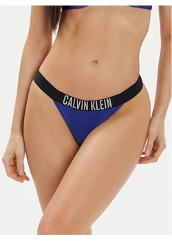 Calvin Klein Swimwear Dół od bikini KW0KW02392 Granatowy ze sklepu MODIVO w kategorii Stroje kąpielowe - zdjęcie 182641650