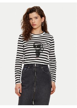 KARL LAGERFELD Bluzka A1W17137 Czarny Regular Fit ze sklepu MODIVO w kategorii Bluzki damskie - zdjęcie 182641812