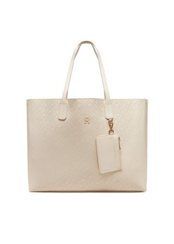 Tommy Hilfiger Torebka Th Distinct Tote Mono AW0AW17195 Beżowy ze sklepu MODIVO w kategorii Torby Shopper bag - zdjęcie 182642004