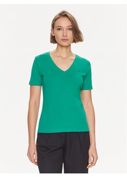 Tommy Hilfiger T-Shirt New Cody WW0WW40584 Zielony Slim Fit ze sklepu MODIVO w kategorii Bluzki damskie - zdjęcie 182642044