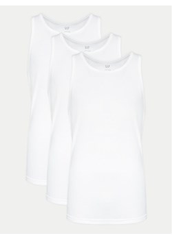 Gap Komplet 3 tank topów 483958-00 Biały Regular Fit ze sklepu MODIVO w kategorii T-shirty męskie - zdjęcie 182642062