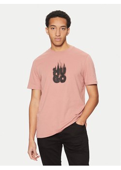 HUGO T-Shirt Dalayer 50535363 Różowy Regular Fit ze sklepu MODIVO w kategorii T-shirty męskie - zdjęcie 182642090