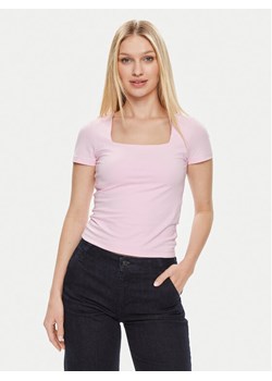 Noisy May T-Shirt Mik 27029540 Różowy Slim Fit ze sklepu MODIVO w kategorii Bluzki damskie - zdjęcie 182642203