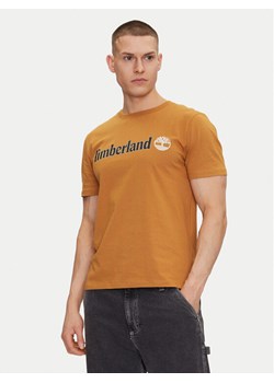 Timberland T-Shirt TB0A5UPQ Beżowy Regular Fit ze sklepu MODIVO w kategorii T-shirty męskie - zdjęcie 182642462