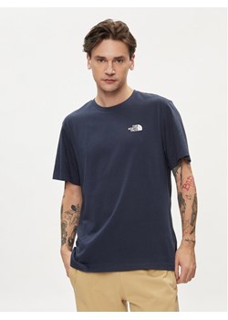 The North Face T-Shirt Simple Dome NF0A87NG Granatowy Regular Fit ze sklepu MODIVO w kategorii T-shirty męskie - zdjęcie 182642564
