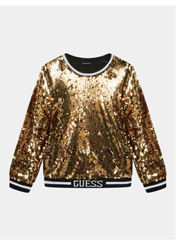 Guess Bluza J3BQ27 WEXY0 Złoty Regular Fit ze sklepu MODIVO w kategorii Bluzy dziewczęce - zdjęcie 182642680
