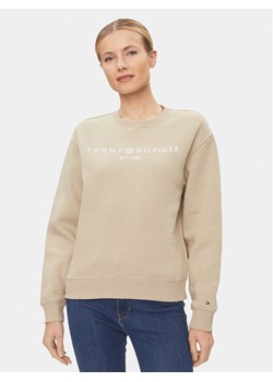 Tommy Hilfiger Bluza WW0WW39791 Beżowy Relaxed Fit ze sklepu MODIVO w kategorii Bluzy damskie - zdjęcie 182642771