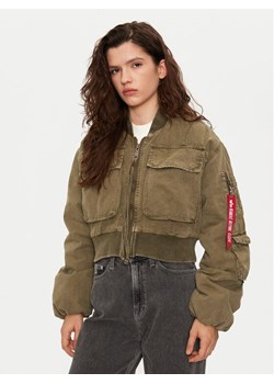Alpha Industries Kurtka bomber 148008 Khaki Regular Fit ze sklepu MODIVO w kategorii Kurtki damskie - zdjęcie 182642782