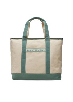 Tommy Hilfiger Torebka Th Summer Canvas Tote AW0AW17421 Zielony - id: 8721106466041 - marki Tommy Hilfiger - 182642831 Tommy Hilfiger Torebka Th Summer Canvas Tote AW0AW17421 Zielony ze sklepu MODIVO w kategorii Torby Shopper bag - zdjęcie 182642831