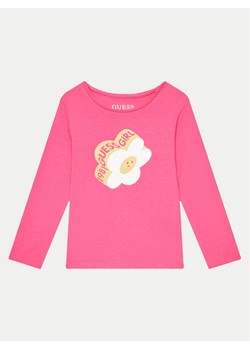 Guess Bluzka K4YI02 K6YW4 Różowy Regular Fit - id: 0000303926809 - marki Guess - 182642882 Guess Bluzka K4YI02 K6YW4 Różowy Regular Fit ze sklepu MODIVO w kategorii Bluzki dziewczęce - zdjęcie 182642882