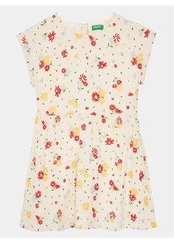 United Colors Of Benetton Sukienka codzienna 4RFGCV02A Beżowy Regular Fit ze sklepu MODIVO w kategorii Sukienki dziewczęce - zdjęcie 182643112