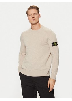Stone Island Sweter 8115545B4 Beżowy Regular Fit ze sklepu MODIVO w kategorii Swetry męskie - zdjęcie 182643143