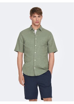 Only & Sons Koszula Caiden 22009885 Zielony Slim Fit ze sklepu MODIVO w kategorii Koszule męskie - zdjęcie 182643171