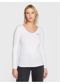 Pepe Jeans Bluzka Corine PL505306 Biały Regular Fit ze sklepu MODIVO w kategorii Bluzki damskie - zdjęcie 182643302