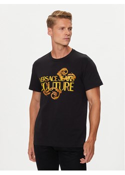 Versace Jeans Couture T-Shirt 76GAHG00 Czarny Regular Fit ze sklepu MODIVO w kategorii T-shirty męskie - zdjęcie 182643340