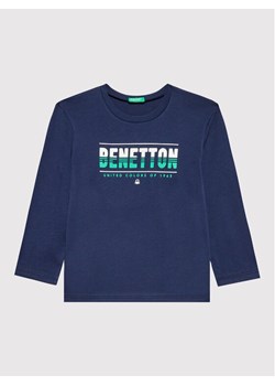 United Colors Of Benetton Bluzka 3I1XG104D Granatowy Regular Fit ze sklepu MODIVO w kategorii T-shirty chłopięce - zdjęcie 182643380