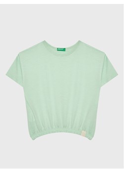 United Colors Of Benetton T-Shirt 37YKC10AU Zielony Boxy Fit ze sklepu MODIVO w kategorii Bluzki dziewczęce - zdjęcie 182643471