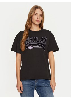 REPLAY T-Shirt W3089E.000.23608P Czarny Regular Fit ze sklepu MODIVO w kategorii Bluzki damskie - zdjęcie 182643783