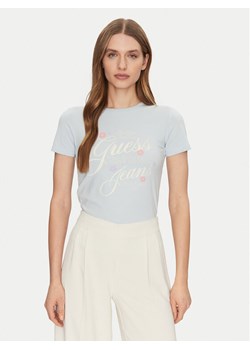 Guess T-Shirt W5GI24 J1314 Niebieski Regular Fit ze sklepu MODIVO w kategorii Bluzki damskie - zdjęcie 182644090