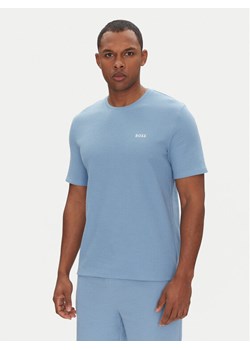BOSS Koszulka piżamowa Waffle T-Shirt 50535891 Błękitny Regular Fit ze sklepu MODIVO w kategorii Piżamy męskie - zdjęcie 182644330