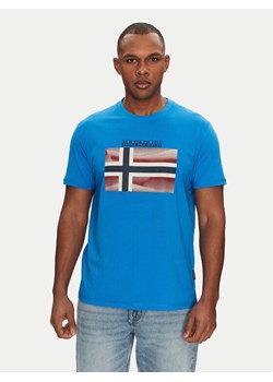 Napapijri T-Shirt S-Lari NP0A4IE5B2W1 Niebieski Regular Fit ze sklepu MODIVO w kategorii T-shirty męskie - zdjęcie 182644442