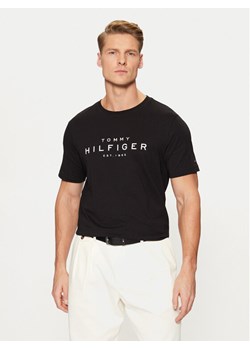 Tommy Hilfiger T-Shirt Big Logo Tee MW0MW37448 Czarny Slim Fit ze sklepu MODIVO w kategorii T-shirty męskie - zdjęcie 182644474