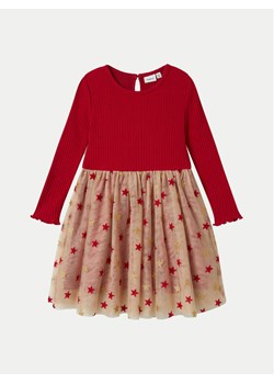 NAME IT Sukienka codzienna 13236039 Czerwony Regular Fit ze sklepu MODIVO w kategorii Sukienki niemowlęce - zdjęcie 182644581