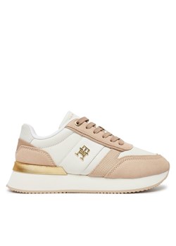 Tommy Hilfiger Sneakersy Th Fashion Runner FW0FW08475 Beżowy ze sklepu MODIVO w kategorii Buty sportowe damskie - zdjęcie 182644764