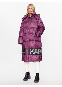 KARL LAGERFELD Kurtka puchowa Check 236W1506 Różowy Regular Fit ze sklepu MODIVO w kategorii Kurtki damskie - zdjęcie 182644953