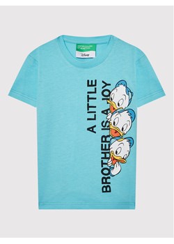 United Colors Of Benetton T-Shirt 3096G103I Niebieski Regular Fit ze sklepu MODIVO w kategorii Koszulki niemowlęce - zdjęcie 182645004