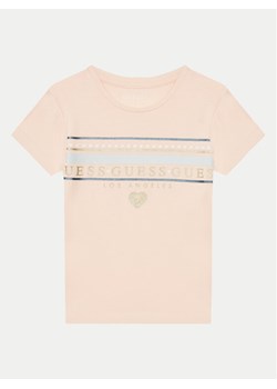Guess T-Shirt K5GI00 K6YW4 Różowy Regular Fit - id: 0000304848230 - marki Guess - 182645024 Guess T-Shirt K5GI00 K6YW4 Różowy Regular Fit ze sklepu MODIVO w kategorii Bluzki dziewczęce - zdjęcie 182645024