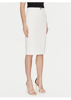 Elisabetta Franchi Spódnica midi GO-099-51E2-V260 Biały Regular Fit ze sklepu MODIVO w kategorii Spódnice - zdjęcie 182645083
