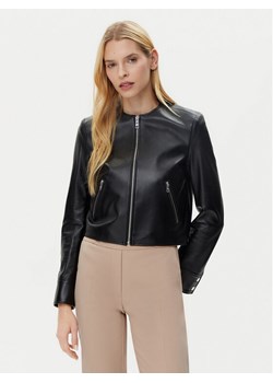 BOSS Kurtka skórzana Sadenita 50531325 Czarny Regular Fit ze sklepu MODIVO w kategorii Kurtki damskie - zdjęcie 182645104
