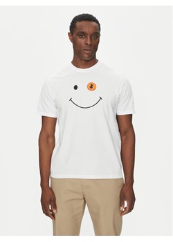 Save The Duck T-Shirt DT1197M BESY20 Biały Regular Fit ze sklepu MODIVO w kategorii T-shirty męskie - zdjęcie 182645143