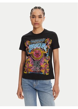 Versace Jeans Couture T-Shirt 78HAHC03 Czarny Regular Fit ze sklepu MODIVO w kategorii Bluzki damskie - zdjęcie 182645144