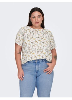 ONLY Carmakoma Bluzka 15218353 Biały Regular Fit ze sklepu MODIVO w kategorii Bluzki damskie - zdjęcie 182645172