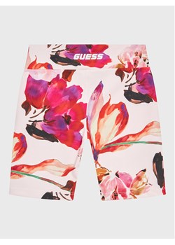 Guess Szorty sportowe J3RD16 MC03W Kolorowy Slim Fit ze sklepu MODIVO w kategorii Spodenki dziewczęce - zdjęcie 182645173