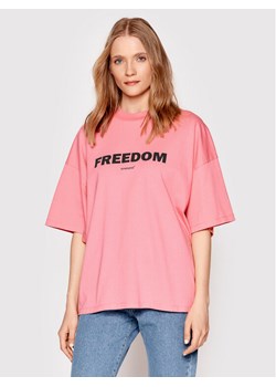 Americanos T-Shirt Unisex Brooklyn Heavy Jersey Różowy Oversize - id: 0000300536292 - marki Americanos - 182645252 Americanos T-Shirt Unisex Brooklyn Heavy Jersey Różowy Oversize ze sklepu MODIVO w kategorii Bluzki damskie - zdjęcie 182645252