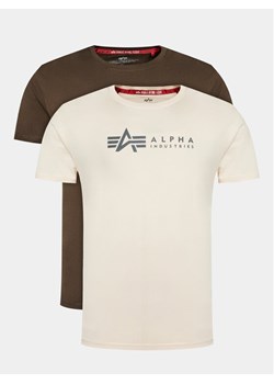 Alpha Industries Komplet 2 t-shirtów Alpha Label T 2 118534 Kolorowy Regular Fit ze sklepu MODIVO w kategorii T-shirty męskie - zdjęcie 182645254