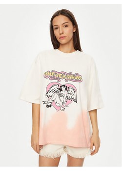 One Teaspoon T-Shirt Angel 26821 Écru Relaxed Fit ze sklepu MODIVO w kategorii Bluzki damskie - zdjęcie 182645261