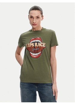 PINKO T-Shirt Trapani 105050 A2D8 Khaki Regular Fit ze sklepu MODIVO w kategorii Bluzki damskie - zdjęcie 182645262