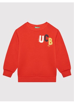 United Colors Of Benetton Bluza 3J70G104B Czerwony Regular Fit ze sklepu MODIVO w kategorii Bluzy chłopięce - zdjęcie 182645341