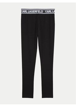 Karl Lagerfeld Kids Legginsy Z30202 M Czarny Slim Fit ze sklepu MODIVO w kategorii Spodnie dziewczęce - zdjęcie 182645342